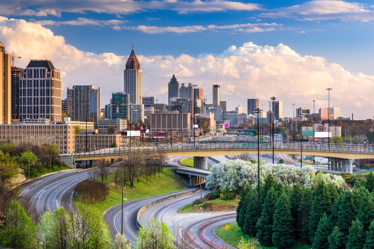 Atlanta, Georgia, USA downtown skyline.