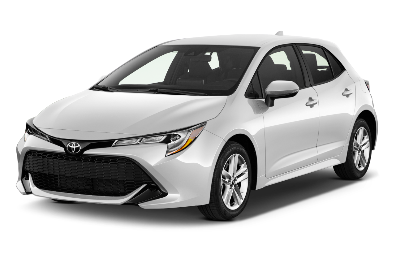 2022 Toyota Corolla Hatchback SE 5 Door Hatchback angular front stock photos of front three quarter view