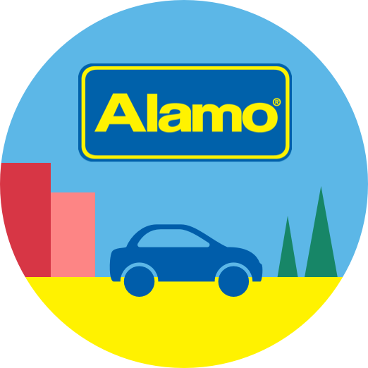 Circle Icon - Car and Alamo Logo Circle Icon - Car and Alamo Logo